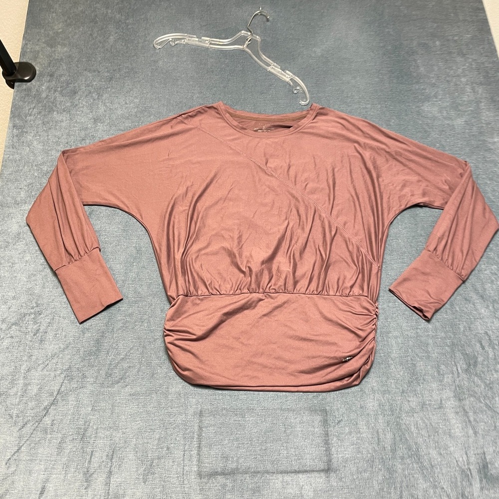 Tahari Sport Athletic Shirt Womens Large Mauve Pink Dolman Sleeve Athleisure Gym